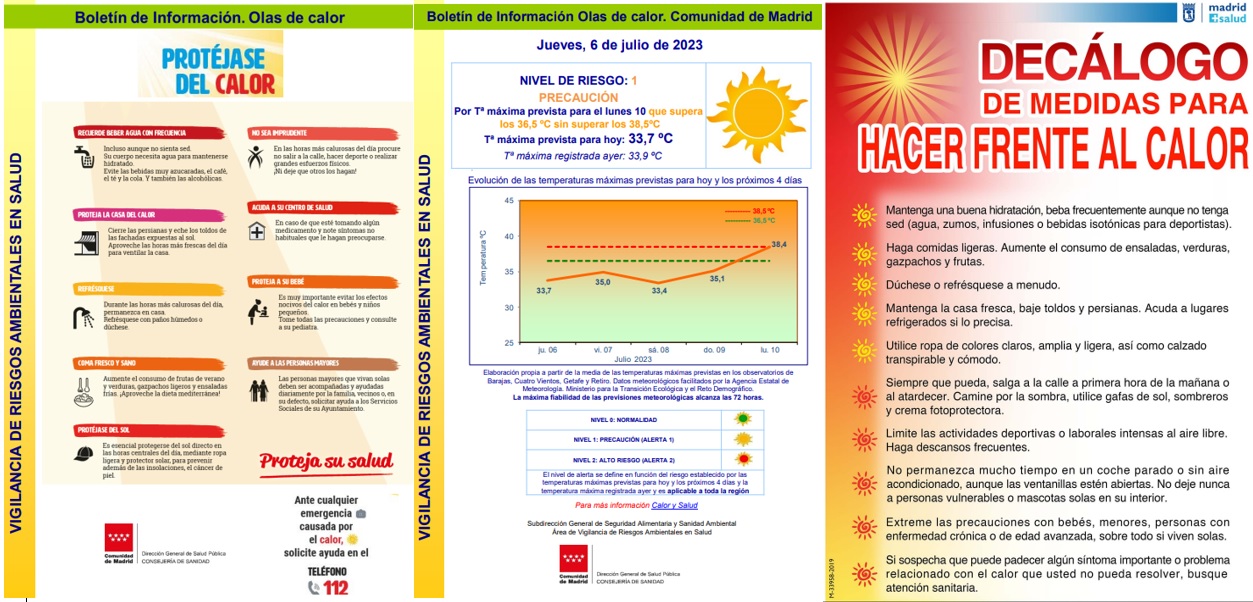 ACTIVACION SISTEMA ALERTA POR OLA DE CALOR A PARTIR DEL LUNES 10 DE JULIO 2023